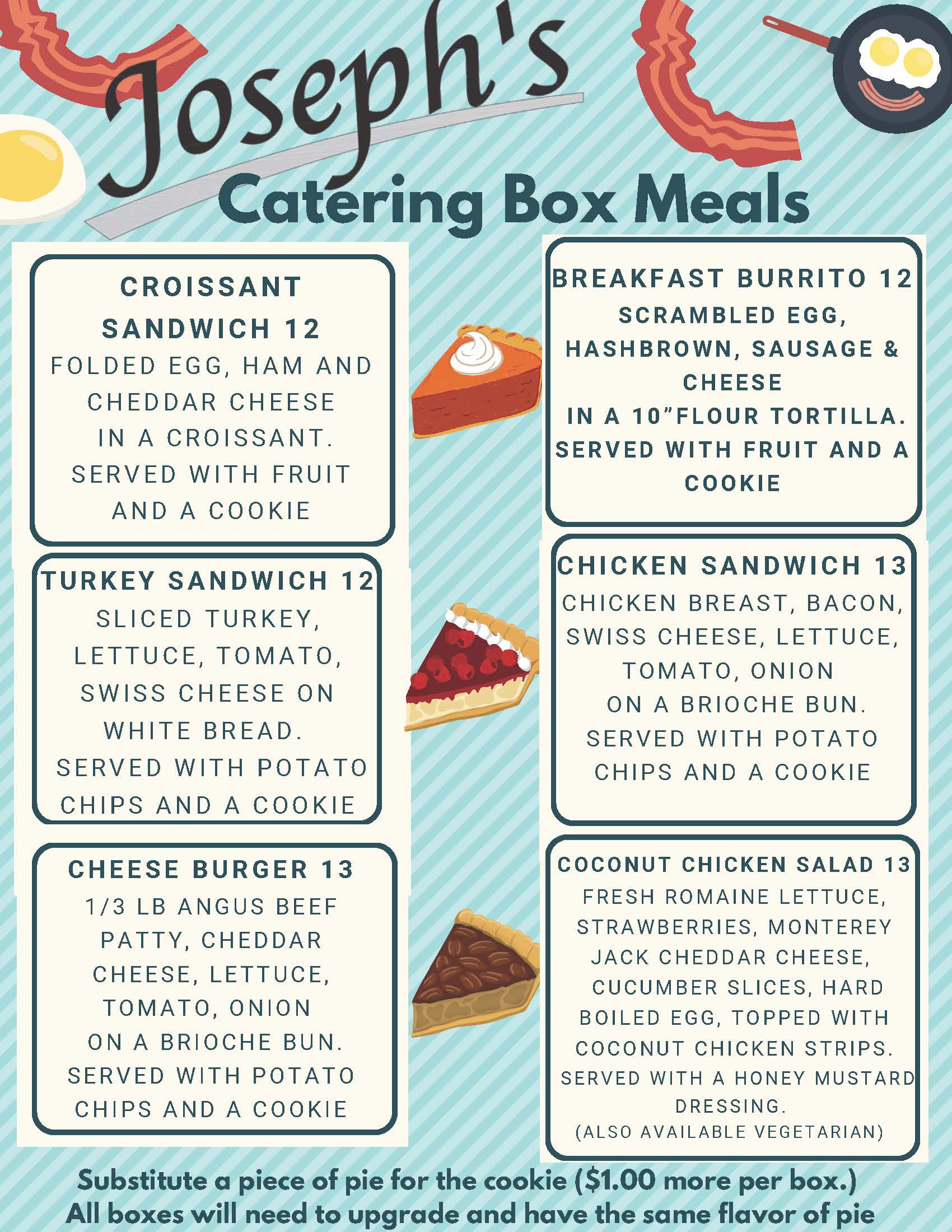 Josephs Catering Box Meals